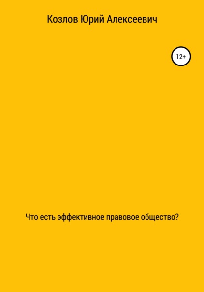 Алексеевич Юрий Козлов: Что есть эффективное правовое общество?