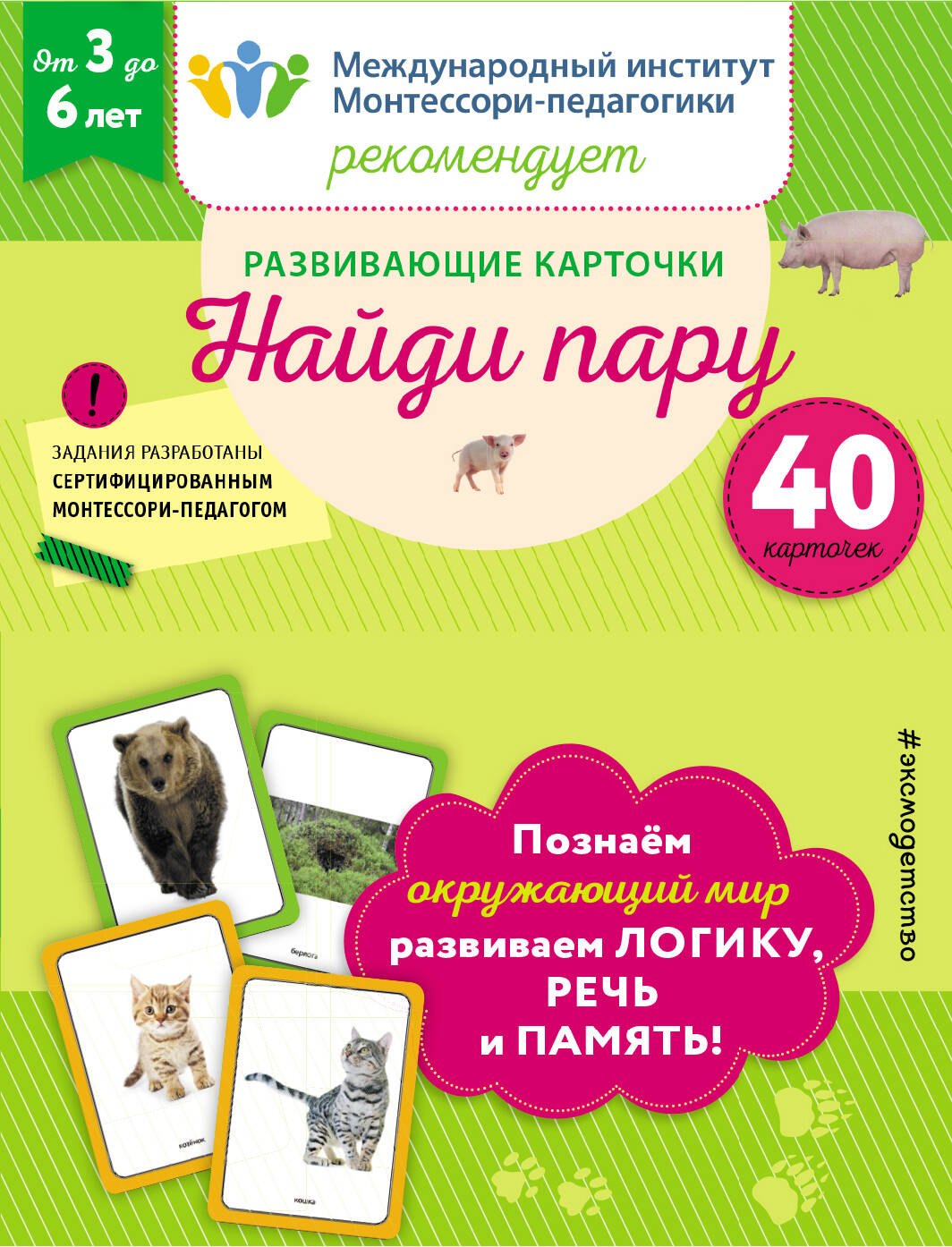 Н.Н., Смирнова: Развивающие карточки. Найди пару (набор карточек)