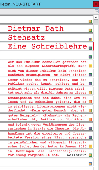 Stehsatz