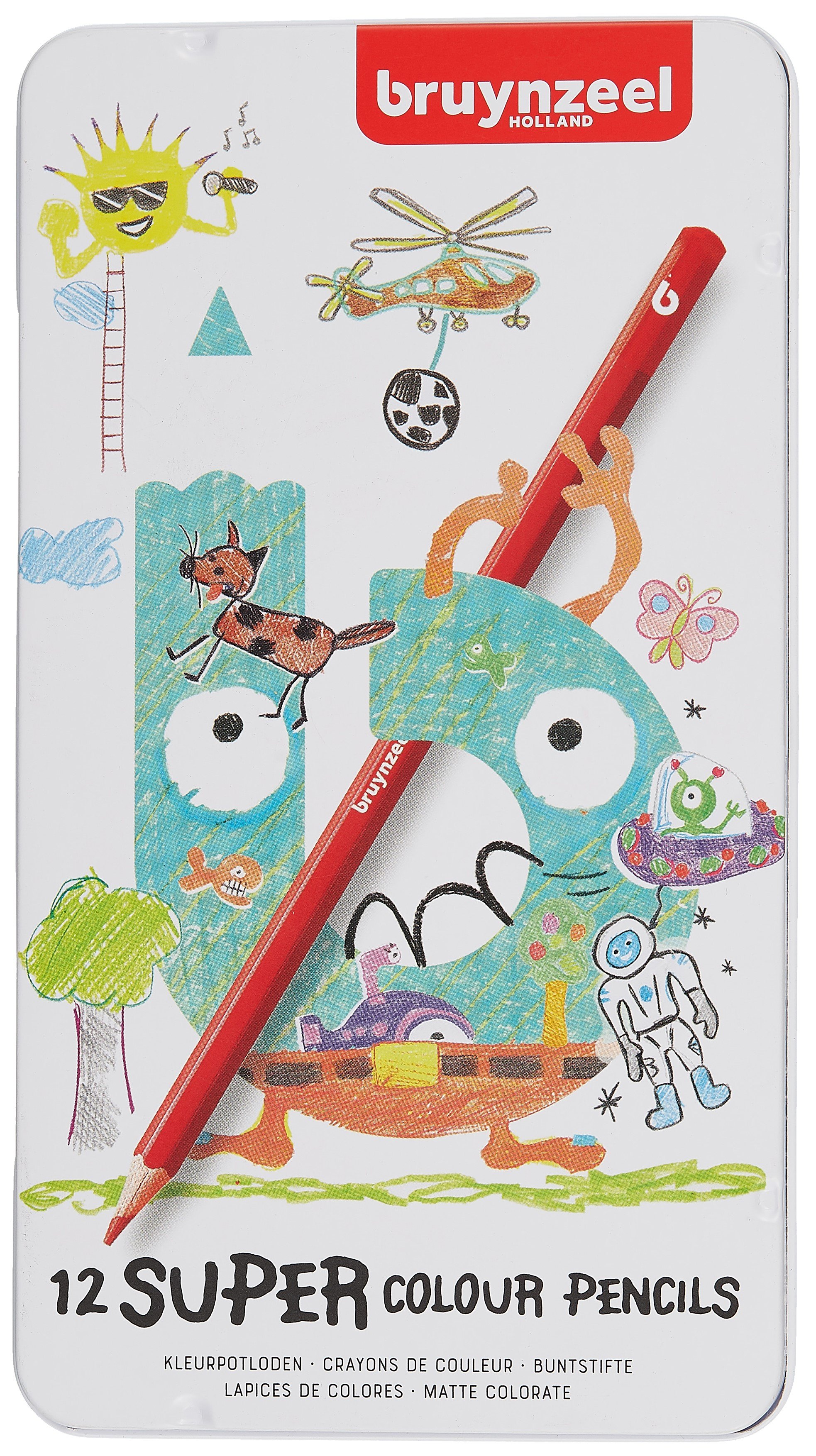 Карандаши цветные 12цв &quot;Kids Super Colour&quot; металл.кор., Bruynzeel