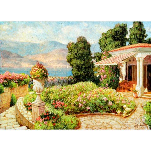 Картина стразами (алмазная мозаика) 30x40 см, ОСТРОВ СОКРОВИЩ &quot;Цветущий сад&quot;, без подрамника, 662568