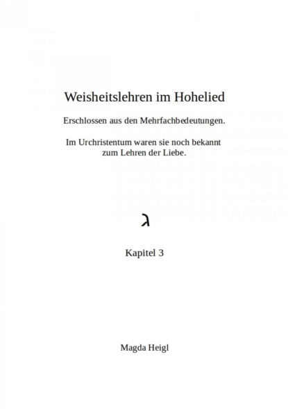 Heigl Magda: Lehren der Liebe