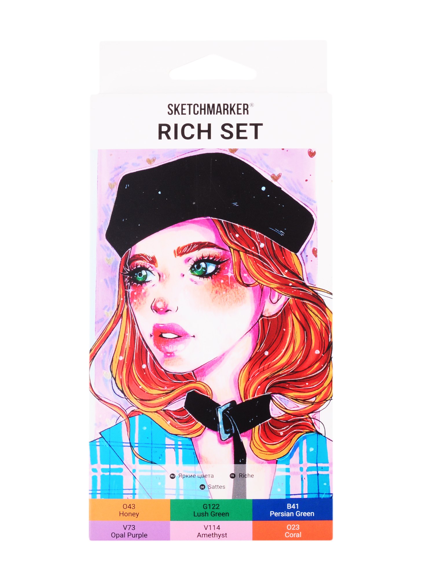 Маркеры 06цв &quot;Rich&quot; карт.кор., Sketchmarker