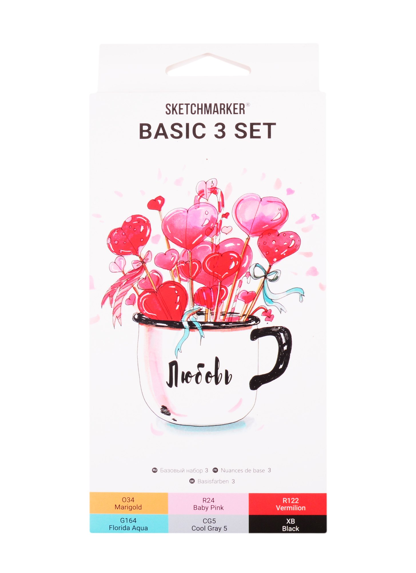 Маркеры 06цв &quot;Basic 3&quot; карт.кор., Sketchmarker