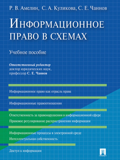 Владимирович Роман Амелин: Информационное право в схемах. Учебное пособие