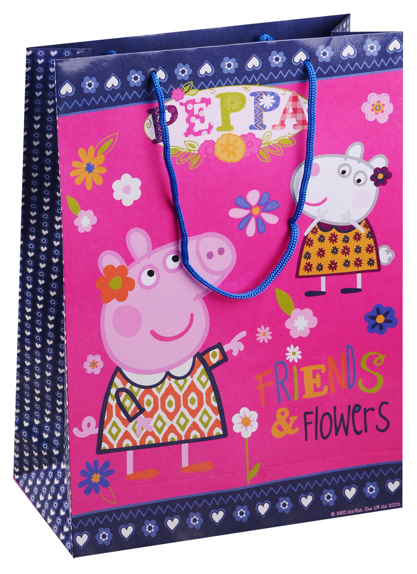 Pig Peppa: Пакет подарочный бумажный А4 35*25*9 "Пеппа и Сьюзи", дет., Росмэн