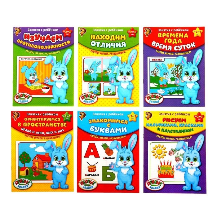 Обучающие книги. Полный годовой курс. Занятия с ребенком от 2 до 3 лет (комплект из 6 книг)