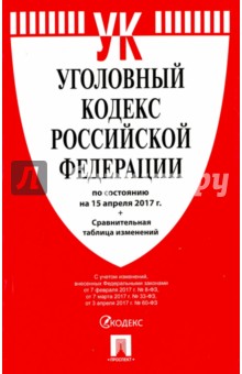 Уголовный кодекс РФ на 15.04.17