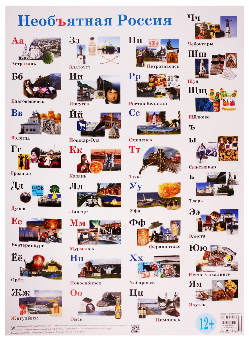 Ю. Ганапольская О.: Плакат Необъятная Россия