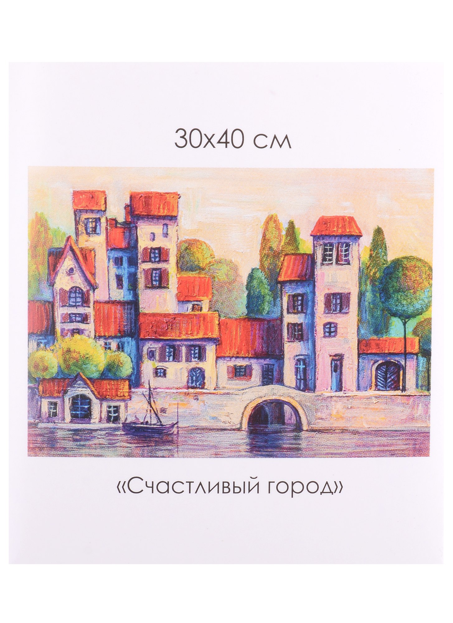 Алмазные узоры. Счастливый город 30*40см