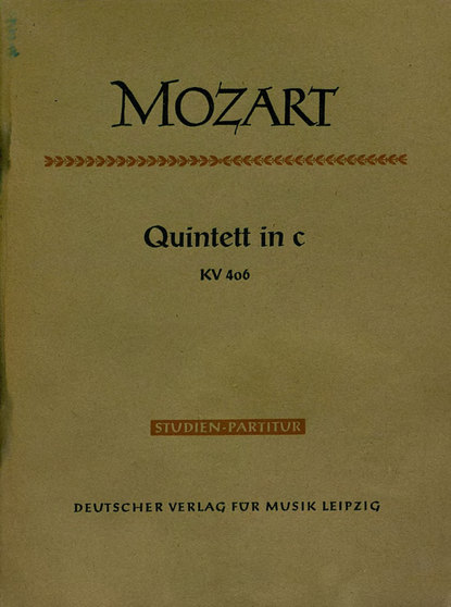 Амадей Вольфганг Моцарт: Quintett in C fur 2 Violinen, 2 Violen u. Violoncello