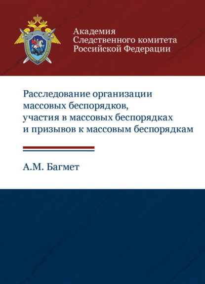 М. А. Багмет: Расследование организации массовых беспорядков, участия в массовых беспорядках и призывов к массовым беспорядкам