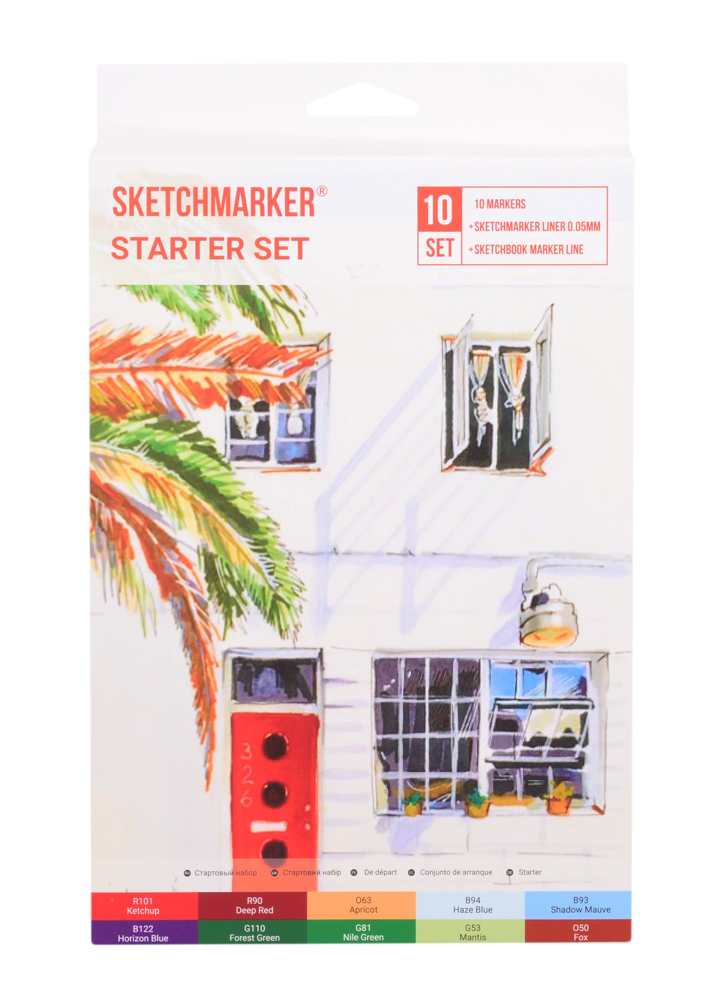 Маркеры 10цв &quot;Starter&quot; карт.кор., Sketchmarker