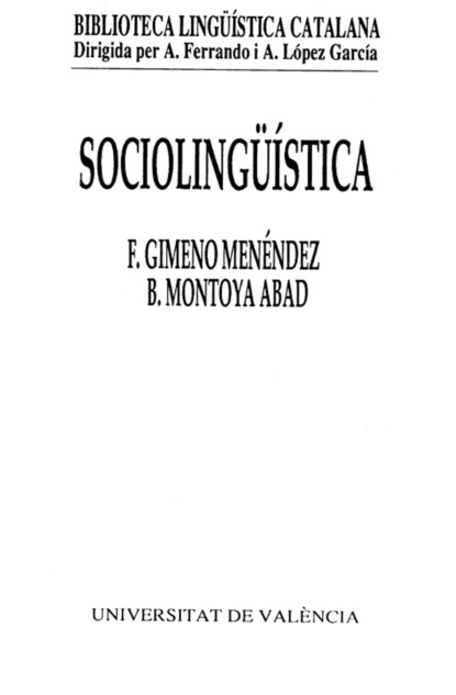 Gimeno Francesc Menéndez: Sociolingüística