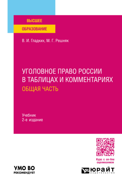 Иванович Виктор Гладких: Уголовное право России в таблицах и комментариях. Общая часть 2-е изд. Учебник для вузов